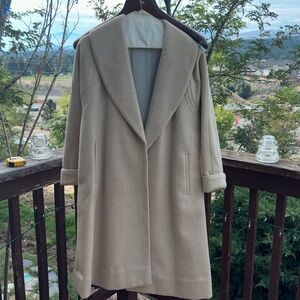 VINTAGE Custom Tailor Hong Kong SAGAMI JAPAN Nude color Real Wool no button i